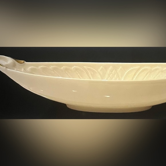 LENOX Relish Dish “Monaco” Collection Ivory Porcelain Oval 24k Gold Trim U.S.A. - Picture 8 of 11